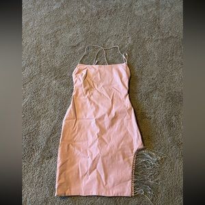 Fashion Nova light pink party dress